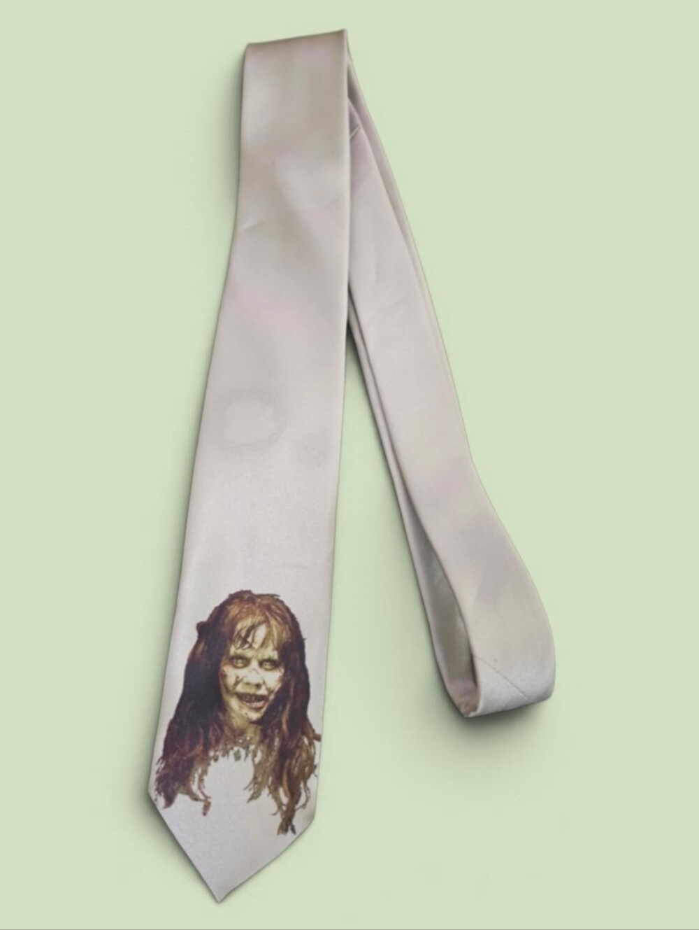 The Exorcist Regan MacNeil Mint Green Novelty Tie